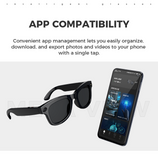 AI Smart Camera Glasses with Dual Noise Cancellation Microphone