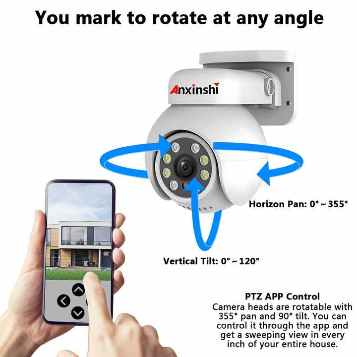 8MP IP HD Waterproof Camera with Two-Way Audio & Body Tracking