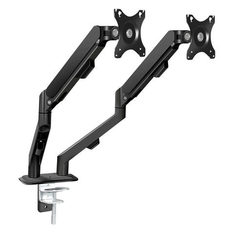 Swelix M22B Dual Monitor Mount – Black Gas Spring Arm for 17–30" LCD/LED Screens