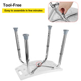 Medical Tool-Free Assembly Shower Chair with Removable Back Heavy Duty Shower Bench - LIVINGbasics