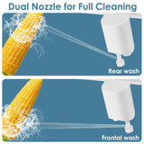 LIVINGbasics Dual Nozzle Toilet Bidet - Ultra-Slim Design with Posterior & Feminine Wash Modes