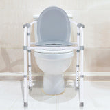 Commode Chair Aluminum alloy With Bucket Height Adjustable,Supports 300 lbs- LIVINGbasics