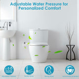 Toilet Bidet Non-Electric Self-Cleaning Dual Nozzle Bidet for Toilet Ultra-Thin Design-LIVINGbasics