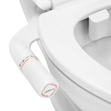 LIVINGbasics Dual Nozzle Toilet Bidet - Ultra-Slim Design with Posterior & Feminine Wash Modes